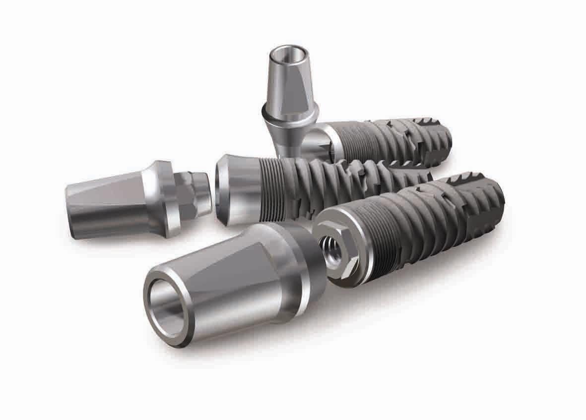 Implante dental de titanio 100% biocompatible Implante dental de titanio 100% biocompatible