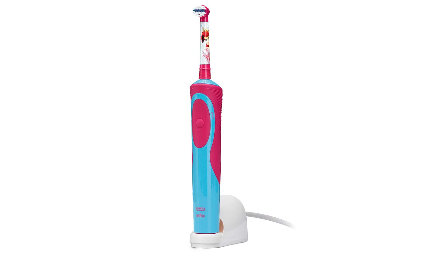 The rounded brush heads and O-R movement will improve your child's brushing.