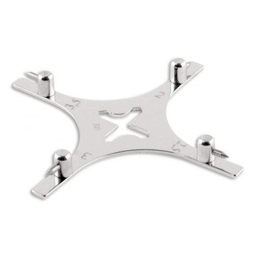 A bracket positioning star allows us to work with millimetre accuracy.
